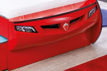 CARBED Кровать-машина Coupe с выдвижной кроватью Red 20.03.1306.00 в Уяре - uyar.mebel54.com | фото