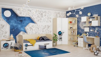 Детская комната Санни (Белый/корпус Клен) в Уяре - uyar.mebel54.com | фото