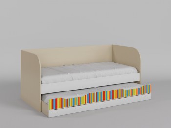 Диван-кровать Клаксон без машинок (Белый/корпус Клен) в Уяре - uyar.mebel54.com | фото