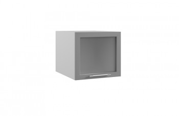 Гарда ГВПГС 500 шкаф верхний горизонтальный глубокий со стеклом высокий (Белый Эмалит/корпус Серый) в Уяре - uyar.mebel54.com | фото