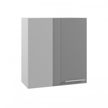 Гарда ПУ 650 шкаф верхний угловой (Белый Эмалит/корпус Серый) в Уяре - uyar.mebel54.com | фото