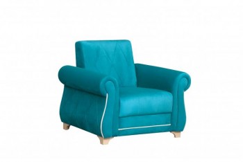 Кресло для отдыха Порто (велюр киви бирюза / микровельвет крем) в Уяре - uyar.mebel54.com | фото