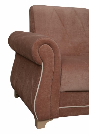 Кресло для отдыха "Порто" (велюр киви корица / микровельвет крем) в Уяре - uyar.mebel54.com | фото