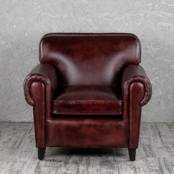 Кресло кожаное Элегант (Бордовый) в Уяре - uyar.mebel54.com | фото