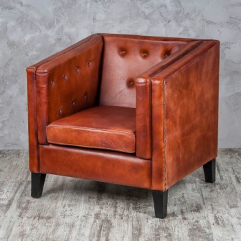 Кресло кожаное Лофт Аристократ (ширина 1100 мм) в Уяре - uyar.mebel54.com | фото