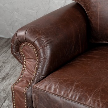 Кресло кожаное Лофт Аристократ (ширина 1100 мм) в Уяре - uyar.mebel54.com | фото