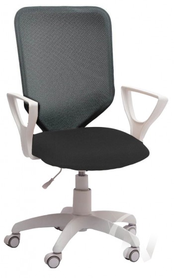 Кресло компьютерное Элегия S (белый/ткань сетка темно-серая) в Уяре - uyar.mebel54.com | фото