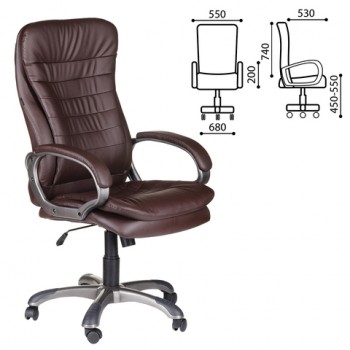 Кресло офисное BRABIX Omega EX-589 (коричневое) в Уяре - uyar.mebel54.com | фото