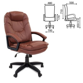 Кресло офисное BRABIX Trend EX-568 (коричневый) в Уяре - uyar.mebel54.com | фото