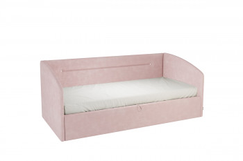 Кровать 0.9 Альба Софа (Нежно-розовый велюр) в Уяре - uyar.mebel54.com | фото