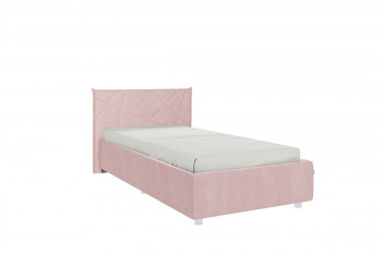 Кровать 0.9 Бест с основанием (Нежно-розовый велюр) в Уяре - uyar.mebel54.com | фото