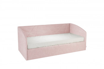 Кровать 0.9 Бест Софа (Нежно-розовый велюр) в Уяре - uyar.mebel54.com | фото