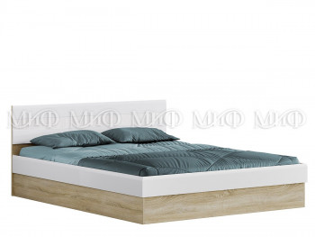 Кровать 1,6 спальня Фортуна (Дуб сонома/белый глянец) в Уяре - uyar.mebel54.com | фото