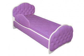 Кровать 160 Гармония 67 Светло-фиолетовый (мягкий бортик) в Уяре - uyar.mebel54.com | фото