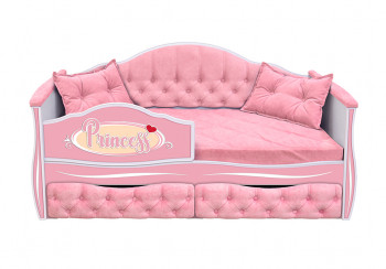 Кровать 160 серии Иллюзия 2 ящика 15 Бледно-розовый (подушки) в Уяре - uyar.mebel54.com | фото
