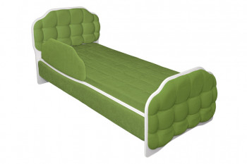 Кровать 170 Атлет 76 Зелёный (мягкий бортик) в Уяре - uyar.mebel54.com | фото