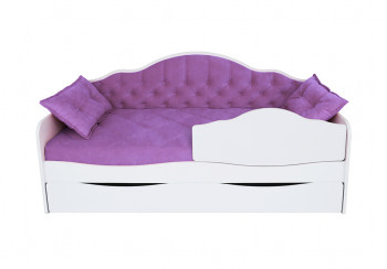 Кровать 170 серии Иллюзия Лайт 1 ящик 32 Фиолетовый (подушки) в Уяре - uyar.mebel54.com | фото