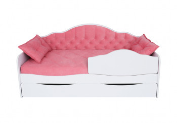 Кровать 170 серии Иллюзия Лайт 1 ящик 89 Розовый (подушки) в Уяре - uyar.mebel54.com | фото