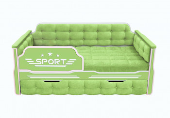 Кровать 170 серии Спорт 1 ящик 81 Фисташка (мягкие боковые накладки) в Уяре - uyar.mebel54.com | фото