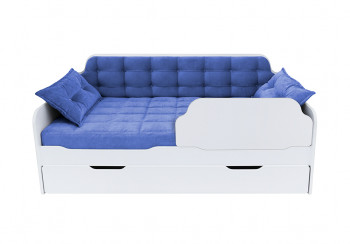 Кровать 170 серии Спорт Лайт 1 ящик 85 Синий (подушки) в Уяре - uyar.mebel54.com | фото