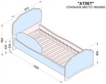 Кровать 180 Атлет 76 Зелёный (мягкий бортик) в Уяре - uyar.mebel54.com | фото