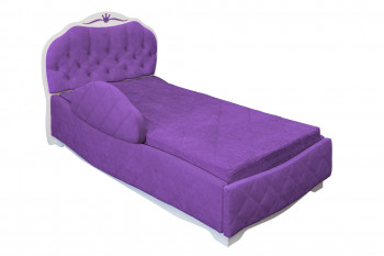 Кровать 190 Гармония Lux 32 Фиолетовый (мягкий бортик) в Уяре - uyar.mebel54.com | фото