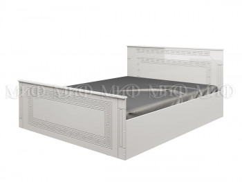 Кровать Афина-1 1,4 м (Белый/Белый глянец) в Уяре - uyar.mebel54.com | фото