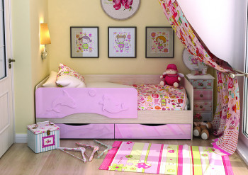 Кровать Алиса КР-812 1,6 Белфорд/Розовый металлик в Уяре - uyar.mebel54.com | фото