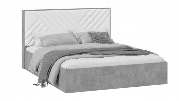 Кровать без ПМ «Хилтон» Тип 1 Ателье светлый/Белый в Уяре - uyar.mebel54.com | фото