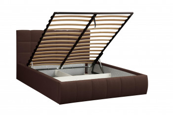 Кровать "Диана" ш. 1600 (Н=1010мм) (жаккард шоколад) в Уяре - uyar.mebel54.com | фото