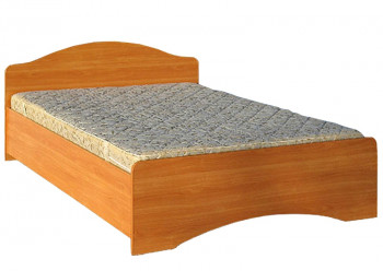 Кровать двойная 1600-1 без матраса (круглые спинки) Вишня Оксфорд в Уяре - uyar.mebel54.com | фото