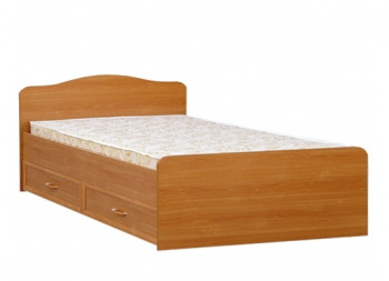 Кровать двойная с ящиками 1400-1 без матраса (круглые спинки) Вишня Оксфорд в Уяре - uyar.mebel54.com | фото