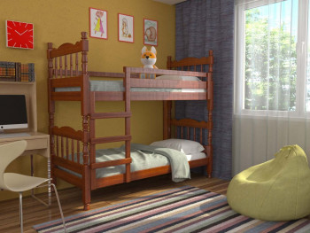 Кровать двухъярусная Соня из массива сосны 800*1890 Сосна в Уяре - uyar.mebel54.com | фото
