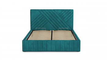 Кровать Гамма ш. 1400 (без основания для хранения) (велюр тенерифе изумруд) в Уяре - uyar.mebel54.com | фото