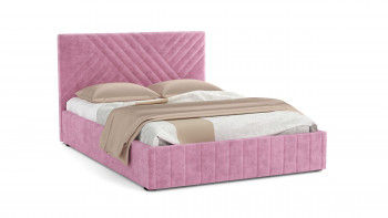 Кровать Гамма ш. 1400 (без основания для хранения) (велюр тенерифе розовый) в Уяре - uyar.mebel54.com | фото