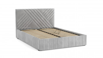 Кровать Гамма ш. 1400 (с основанием для хранения) (велюр тенерифе грей) в Уяре - uyar.mebel54.com | фото