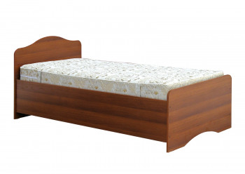 Кровать одинарная 900-1 без матраса (круглые спинки) Орех Таволато в Уяре - uyar.mebel54.com | фото