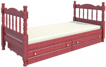 Кровать одинарная Аленка из массива сосны 800*1890 Орех в Уяре - uyar.mebel54.com | фото