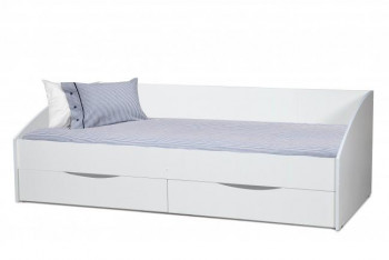 Кровать одинарная "Фея - 3" (симметричная) New/(белый / белый / ДВПО: белый) в Уяре - uyar.mebel54.com | фото