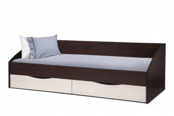 Кровать одинарная "Фея - 3" (симметричная) New (венге / вудлайн кремовый / ДВПО: белый) в Уяре - uyar.mebel54.com | фото