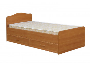 Кровать одинарная с ящиками 800-1 без матраса (круглые спинки) Вишня Оксфорд в Уяре - uyar.mebel54.com | фото