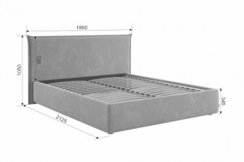 Кровать с подъемным механизмом Лада 160х200 см (графит (велюр)) в Уяре - uyar.mebel54.com | фото