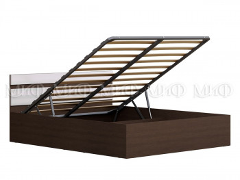 Кровать с подъемным механизмом Нэнси 1,4м (Венге/белый глянец) в Уяре - uyar.mebel54.com | фото