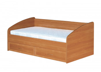Кровать с ящиками с задней спинкой 900-1 без матраса Вишня Оксфорд в Уяре - uyar.mebel54.com | фото