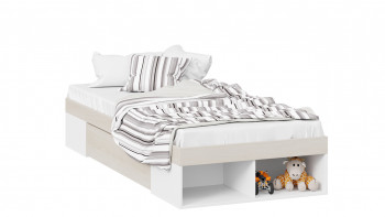 Кровать «Сканди» с ящиком Дуб Гарден/Белый в Уяре - uyar.mebel54.com | фото