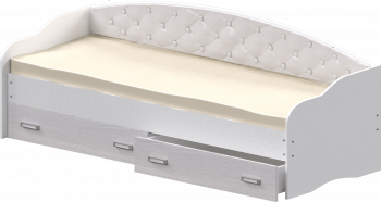 Кровать Софа-7 с мягкой спинкой (800х1900) Белый в Уяре - uyar.mebel54.com | фото