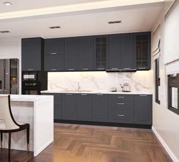 Кухонный гарнитур 1,8м Луксор высокие модули (Клен серый/корпус венге) в Уяре - uyar.mebel54.com | фото