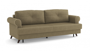 Оливер / диван - кровать 3-х местн. (еврокнижка) (велюр велутто коричневый 23 в Уяре - uyar.mebel54.com | фото