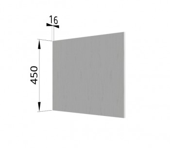 Панель торцевая (для шкафа горизонтального глубокого высокого) ГВПГ Капри (Липа белый) в Уяре - uyar.mebel54.com | фото