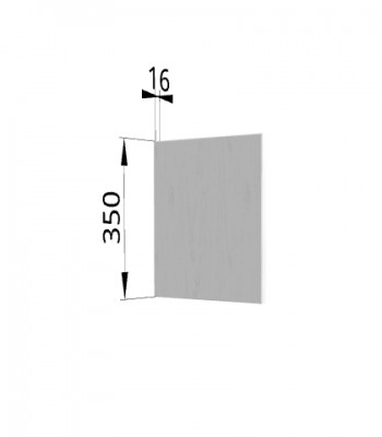 Панель торцевая (для шкафа горизонтального) ПГ Капри (Липа белый) в Уяре - uyar.mebel54.com | фото